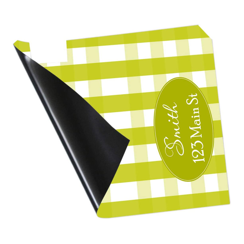 Housse de boîte aux lettres à carreaux personnalisée, Jaune