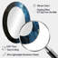 Miroir mural ovale sur métal Blue Minimalisme-1066143555