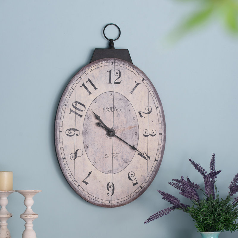 Horloge murale ovale