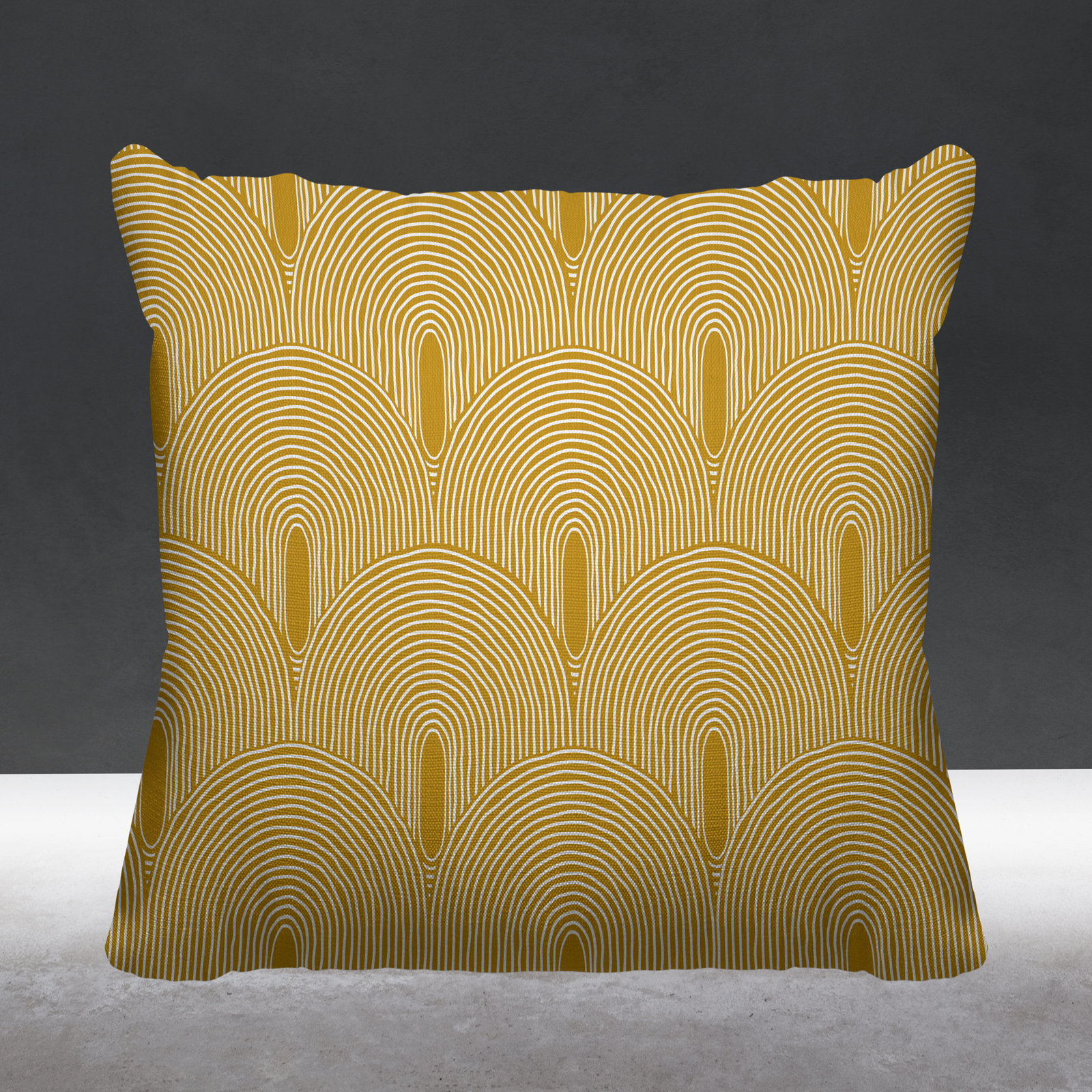 Limpo Indoor/Outdoor Throw Pillow, 18" x 18", Yellow