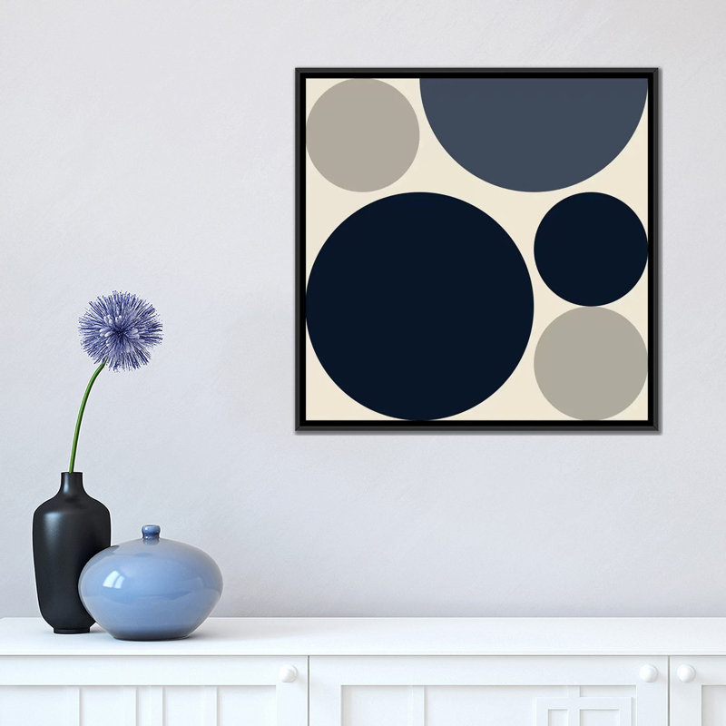 « mono ii », impression sur toile tendue, H 18 po x l 18 po x P 1,5 po, Toile avec cadre noir, Pas de tapis