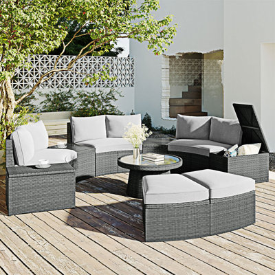 Ensemble de 10 canapés modulaires d'extérieur