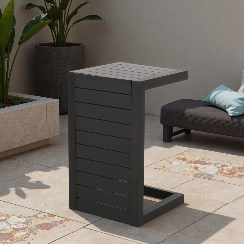 TABLE EN C CORAL ALU, Black