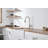 Kitchen Sink Faucet With Pull Out Sprayer Brushed Nickle,Stainless Steel High Arc Kitchen Sink Faucet, 3 Way Setting Single Handle Kitchen Faucets With Deck Plate