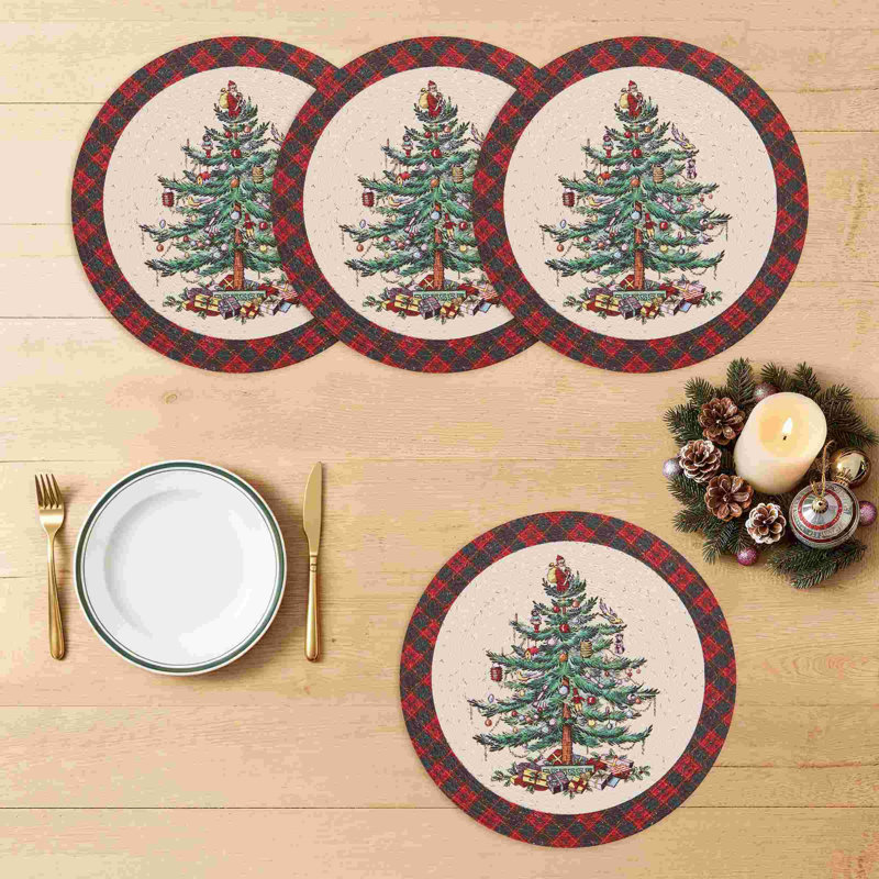 Spode® Tartan Set of 4 Round Placemats