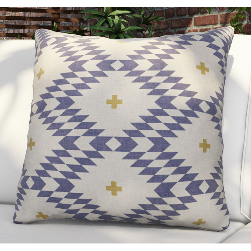 Holli Zollinger Native Natural Plus Night Indoor / Outdoor Ikat Throw Pillow, 16" x 16"
