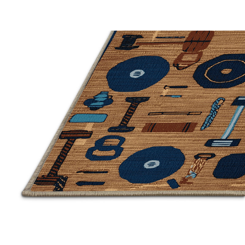  Washable CrossFit Sports Area Rug, Tapis de couloir 2 pi x 5 pi