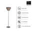 Lampe sur pied traditionnelle en chrome 61 po Marilen-1767081896-1767081899