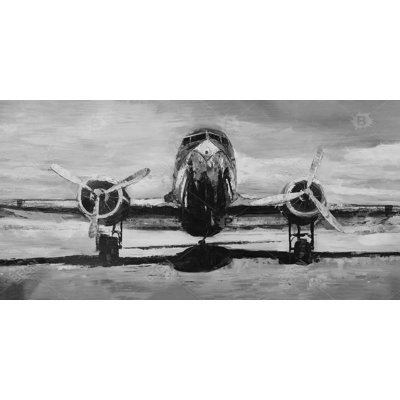 Grayscale plane - 15.75"x31.50" Desk mat