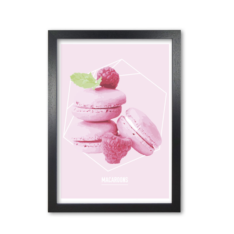Macaroons - Painting, Black Grain Frame, 42 cm H x 30 cm W x 5 cm D