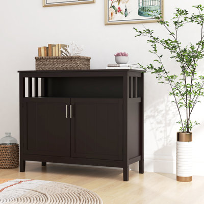 Urquhart Sideboard,Buffet table,Dining cabinet,Office credenza with Open Shelf and 2 Door
