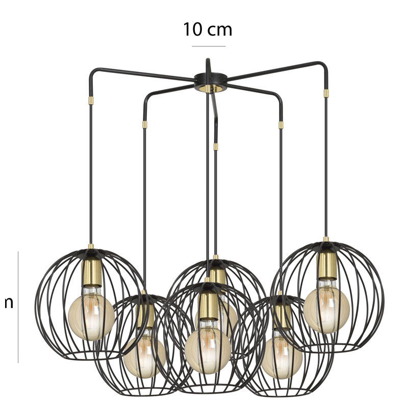 Cirillo 6 - Light Sphere Pendant, Black