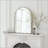 Arched Vanity Mirror with Silver Frame
