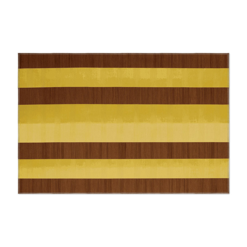 Tapis d'intérieur et d'extérieur à carreaux brun, Rectangulaire 2 pi x 3 pi