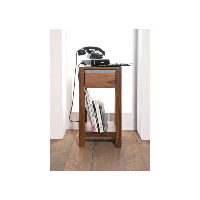 Sydney Solid Wood End Table, Unique noble