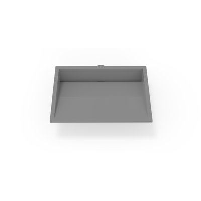 Lavabo de salle de bain encastré en pierre 19,7 po x 16,5 po Badeloft UB-04-M-GGRY