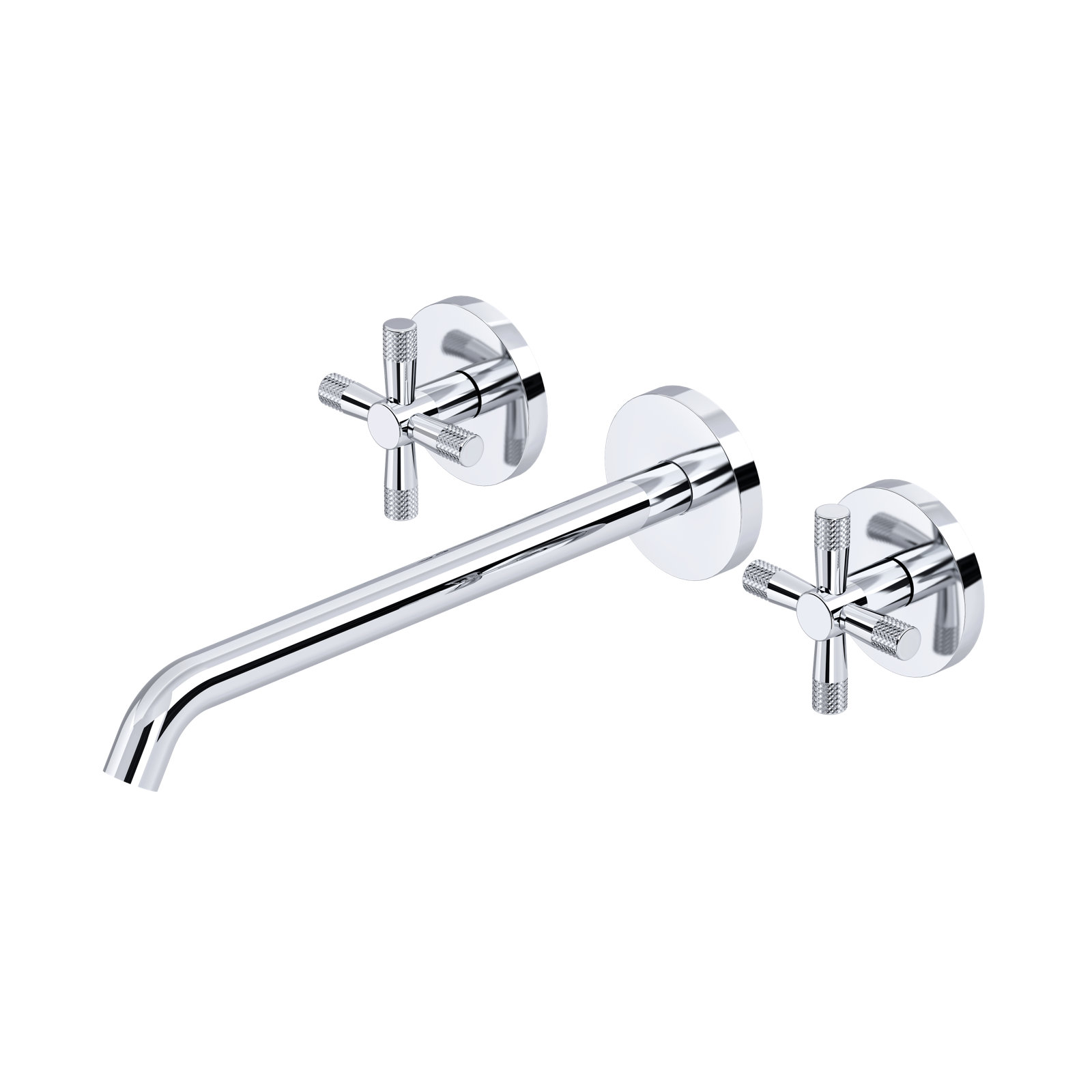 Terrell 2 Handle Wall Roman Tub Faucet, Polished Chrome