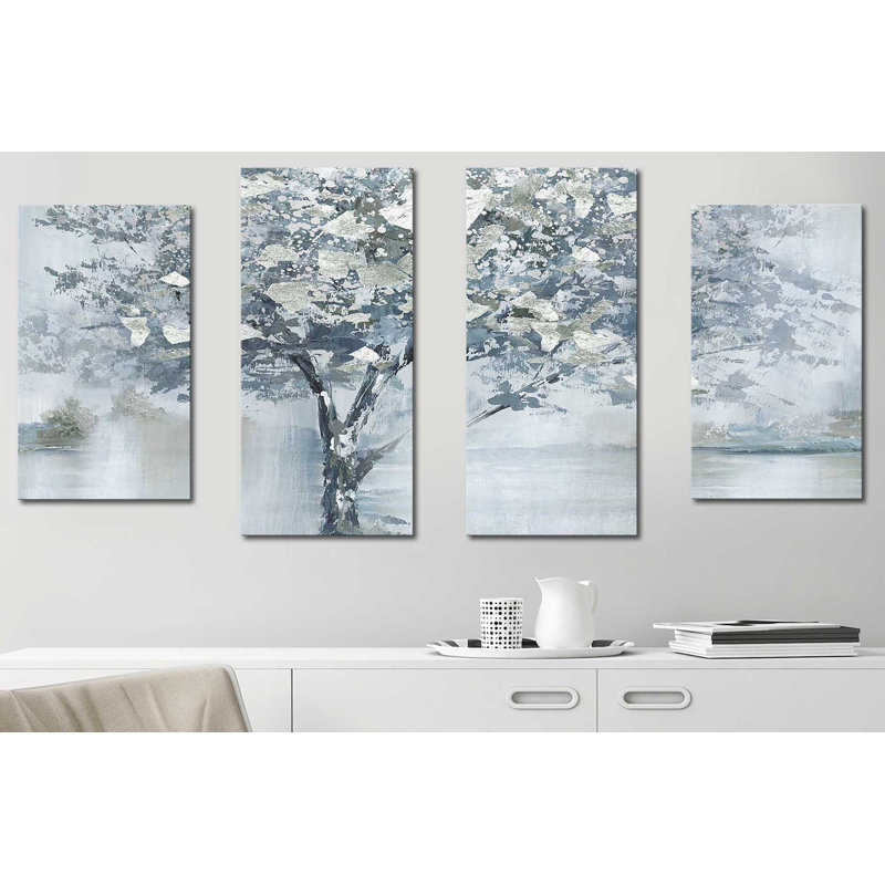 "Fall Foliage" par Nan, ensemble de 4 reproductions sur toiles, H 38 po x l 72 po x P 1,5 po