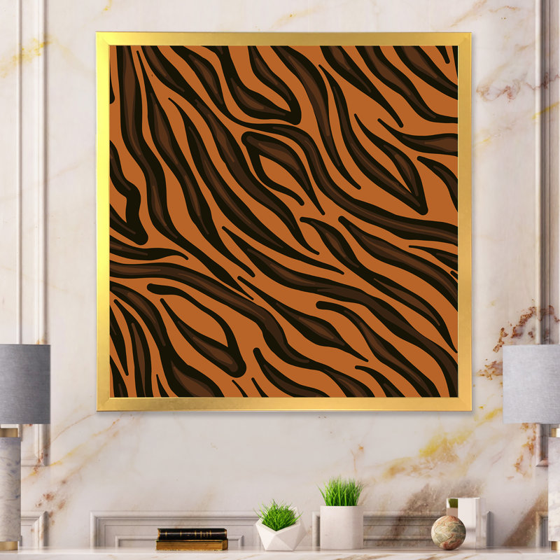 Tigre d'Animak tendance - décoration murale moderne et contemporaine en toile, H 30 po x l 30 po x P 1 po