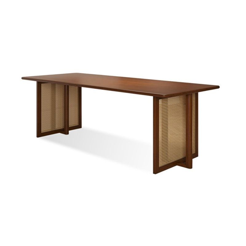 Table de salle à manger rectangulaire brune pour salle à manger / cuisine, H 29,53 po x L 70,87 po x l 31,5 po