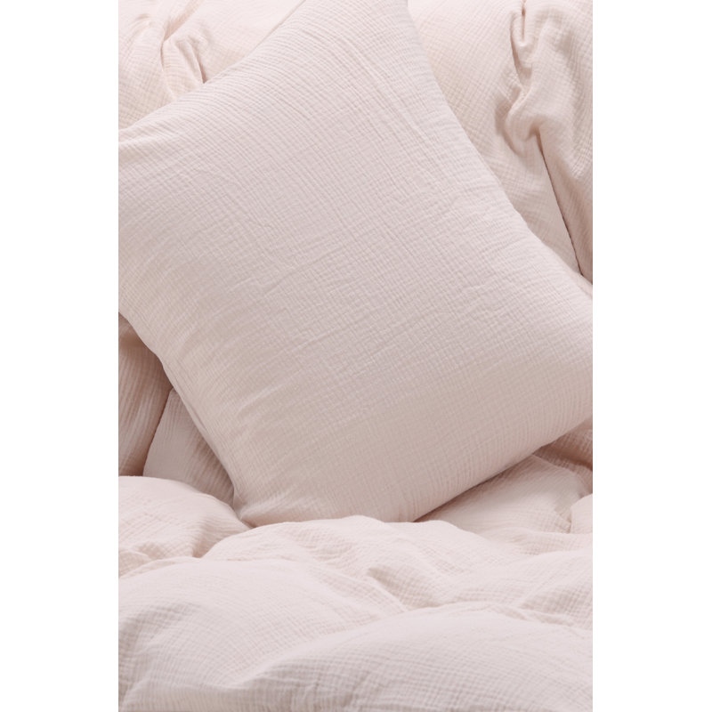 Rorrie Cotton Blend Duvet Cover with Pillowcases, Beige