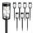 Matte Black Low Voltage Solar Powered Integrated LED Pathway Light Pack