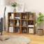 Storage Shelf with 6 Compartments Freestanding Shelving Unit 60*30*93 cm MDF 1 Piece Bookcase Brown Cube Compartments