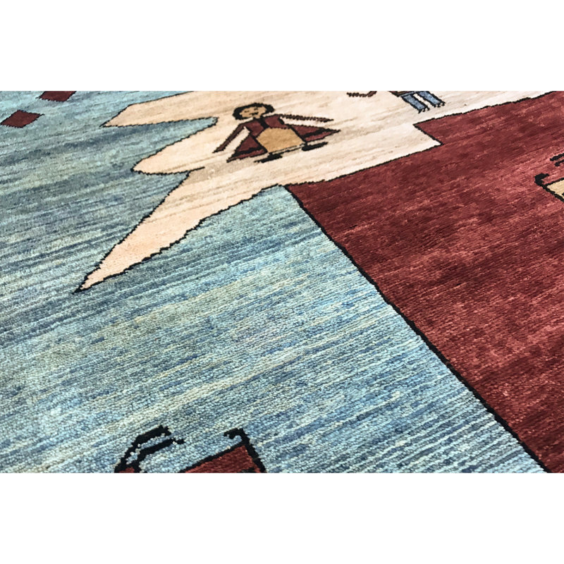 Hand-Knotted High-Quality Rust Area Rug