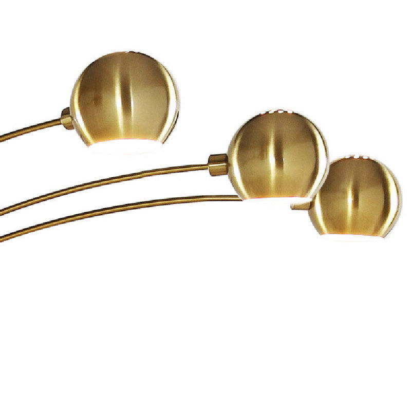 Lampe sur pied à branches 85 "Dealba Orbs, Laiton antique