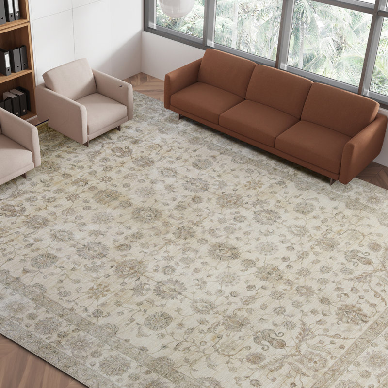 Ziegler Wool Oriental Area Rug in Beige