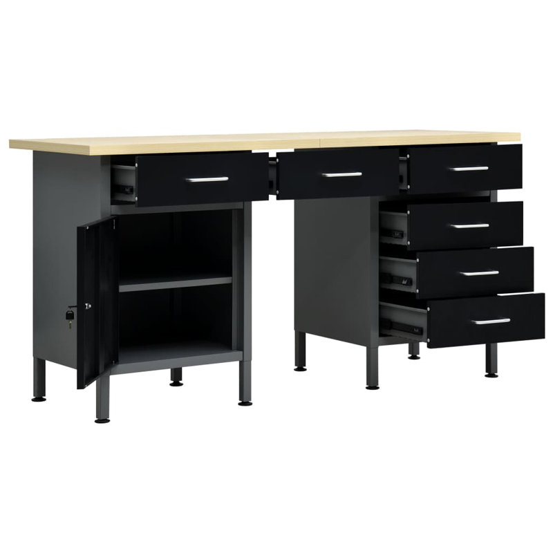 Établi noir 63 po x 23,6 po x 33,5 po