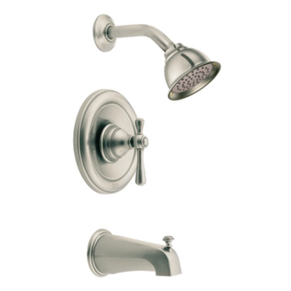 Robinet de baignoire et de douche thermostatique à pression équilibrée avec poignée levier et Moentrol Kingsley