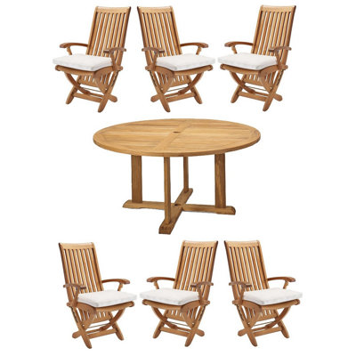 Kurtis Outdoor 5 - Piece Teak Dining Set