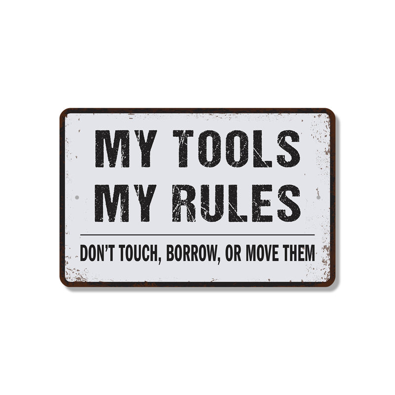 Panneau en plastique mes outils 8 "x 12" My Tools