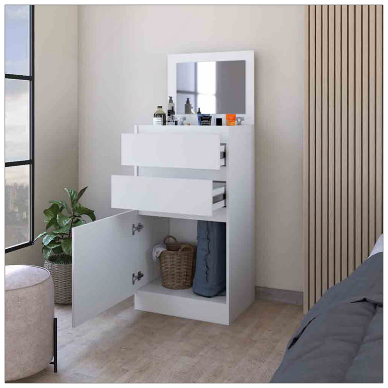 Dresser Asturias, Jewerly Box, White Finish, White