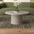 Rollan 32" Wide Round Fluted Coffee Table in Alder White-1574360518