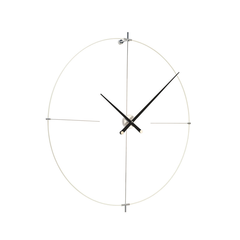 Bilbao Metal Analog Wall Clock, White/Black