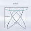 Table de salle à manger avec pieds en métal chromé et verre trempé - moderne-608549043