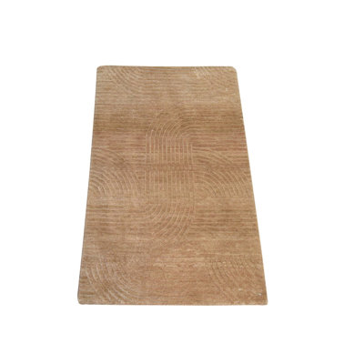 Tapis oriental rectangulaire en laine et soie noués à la main 2 pi 0 po x 3 pi 2 po - MOA10278447