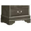 Table de chevet 2 tiroirs LouisPhillipe, gris-1301187713