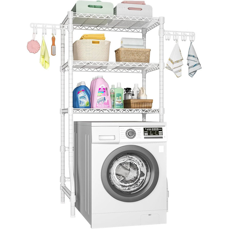 U8 Laundry Room Storage Organizer With Adjustable Wire Shelves, Over The Washer And Dryer Shelf Unit With 304 Lb Capacity For Laundry Detergent And Supplies