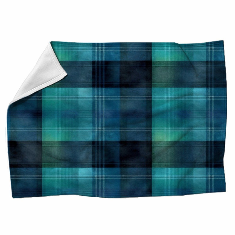 Checkered Throw Blanket, 51" W x 60" L
