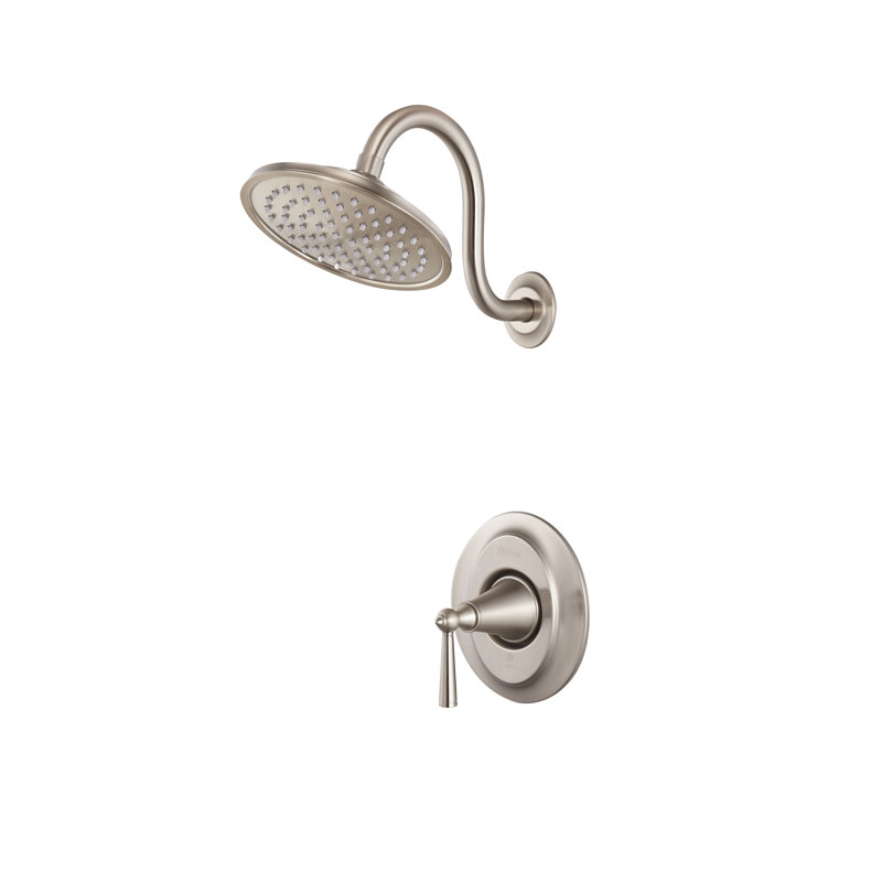 Robinet de douche thermostatique avec garniture Saxton, Nickel brossé