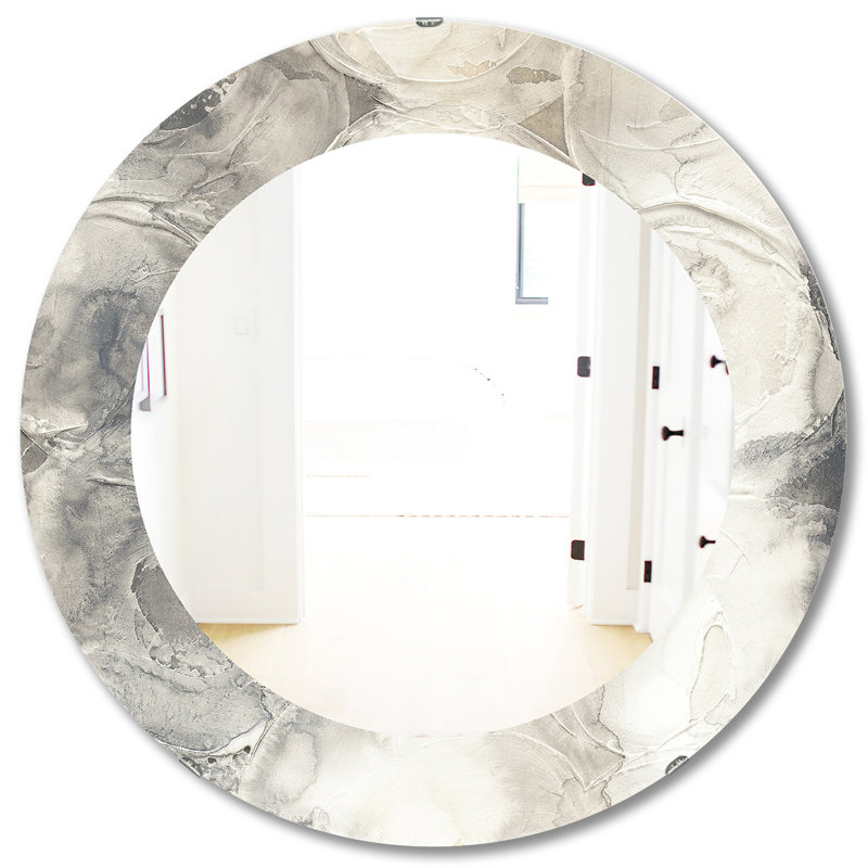 Miroir d'appoint Mid-Century, 31,5 po x 31,5 po , Abstrait 4