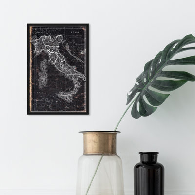 « map of italie 1873 », impression sur toile