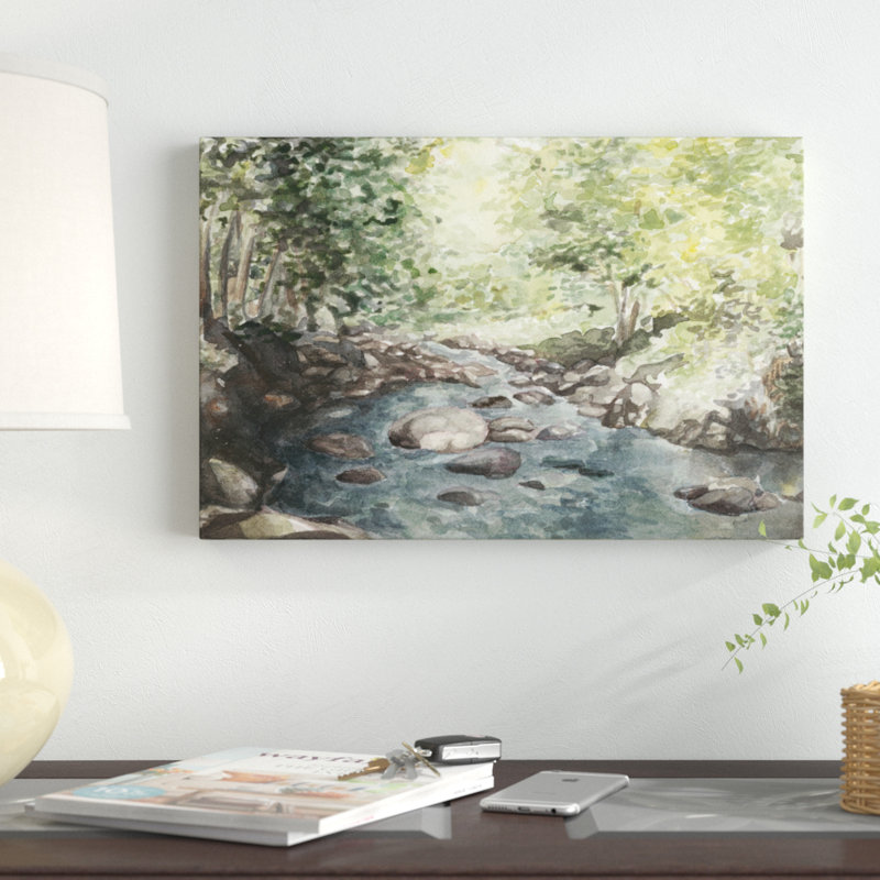 «Virginia Woods IV», peinture sur toile, H 12 po x l 18 po