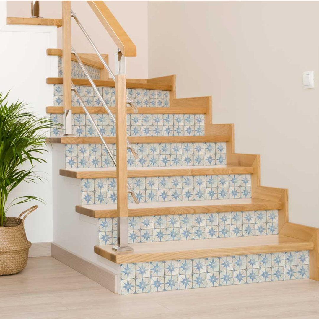 4'' W x 4'' L Vinyl Peel and Stick Mosaic Tile Mi Alma