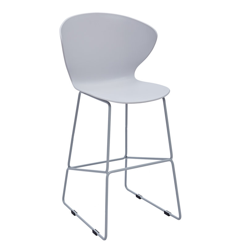 Tabouret de bar et de bar Varvara, Gris clair, Tabouret de bar (siège d’une hauteur de 30 po)