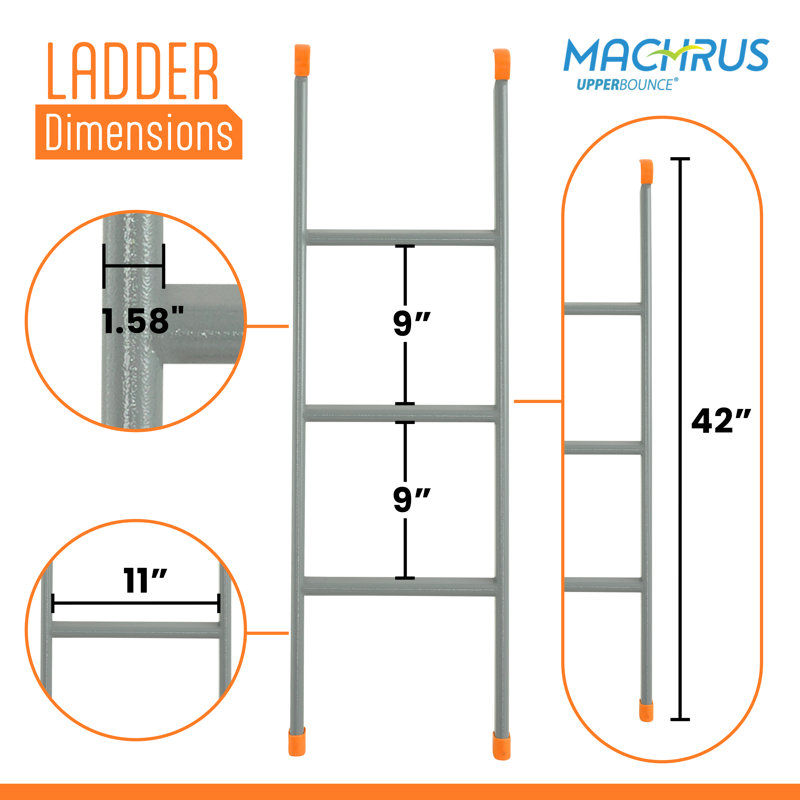Machrus Upper Bounce 42" Trampoline Ladder 3 Steps