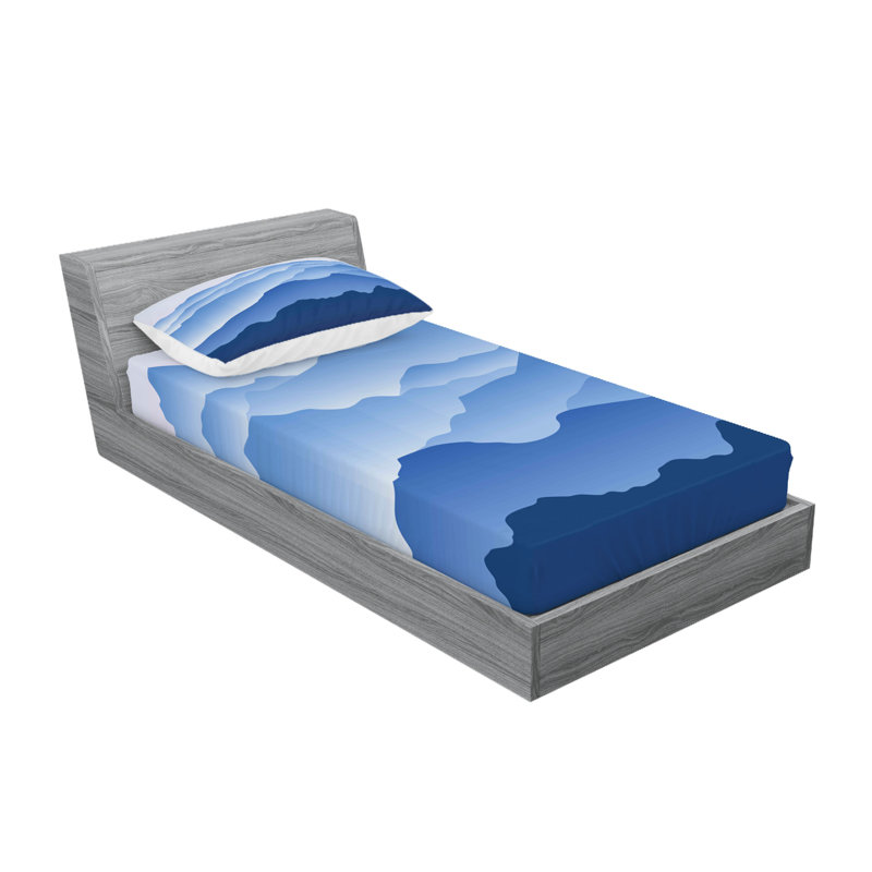 Drap-housse et coussin décoratif Ambesonne, Ensemble de draps pour lit simple + 5 pièces supp